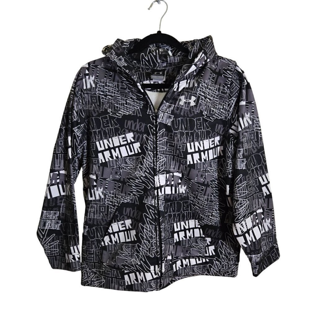 Under Armour Unique Spellout Full Zip Hoodie Size YXL